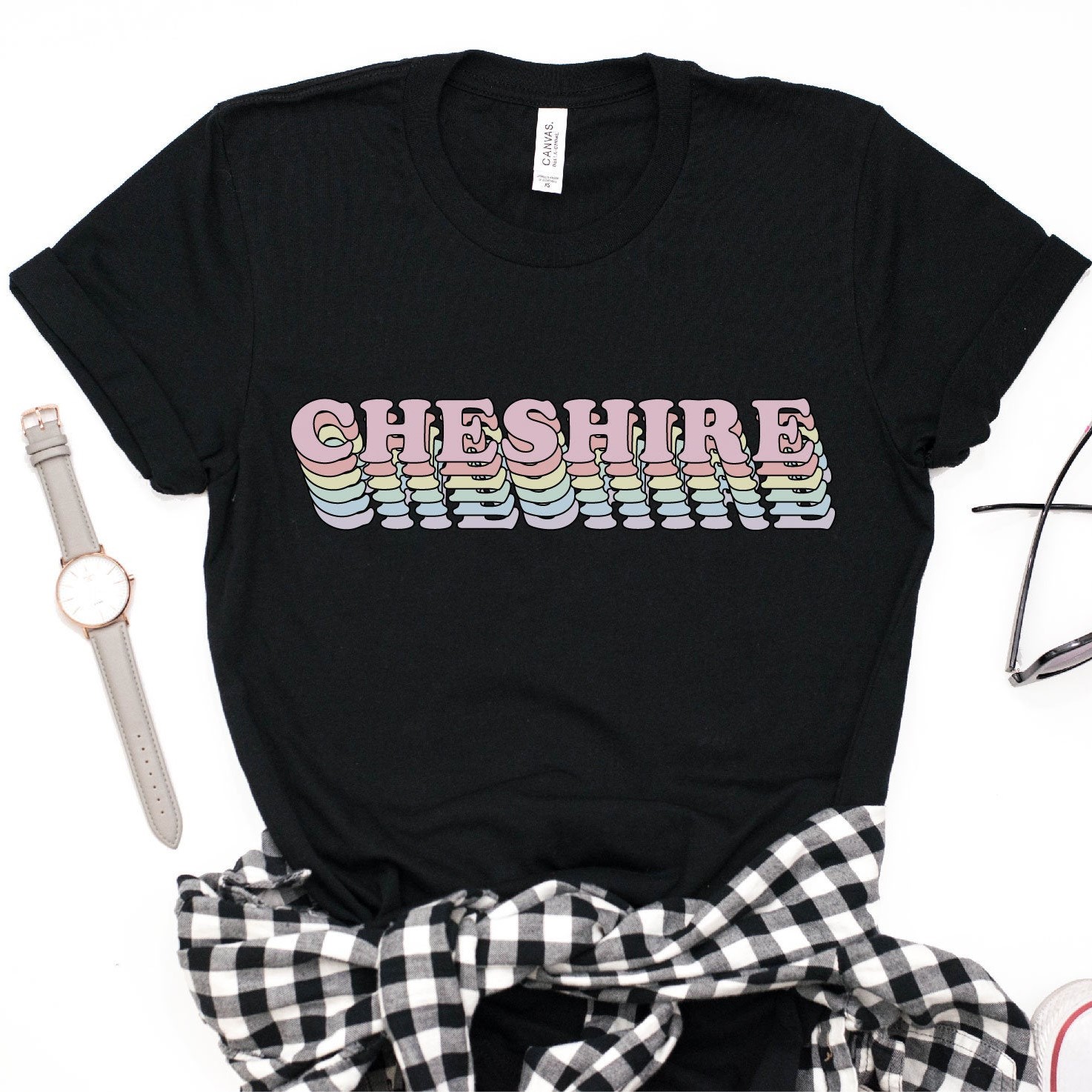 Cheshire large rainbow logo T-Shirt
